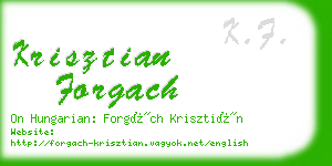 krisztian forgach business card